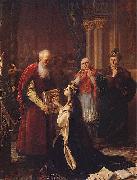 Jozef Simmler Queen Jadwiga's Oath oil painting